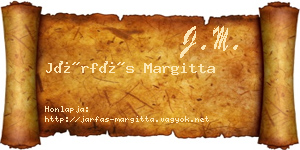 Járfás Margitta névjegykártya